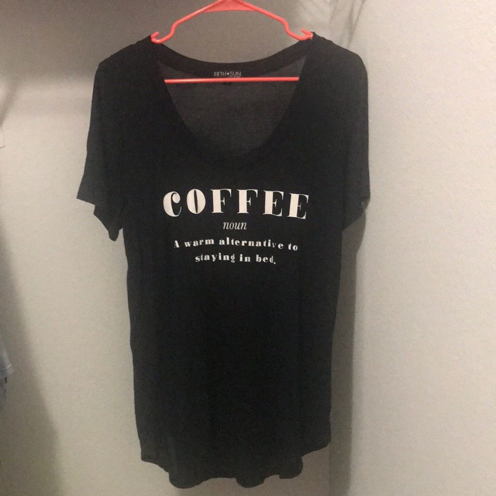 “Coffee” loose fitting top